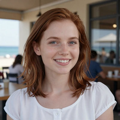 Yuliia from Odessa Ukraine, 24-year-old marketing specialist with auburn hair and blue eyes