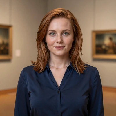 Ekaterina from Saint Petersburg Russia, 31-year-old art curator with auburn hair and cultured expression