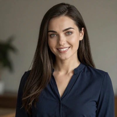 Alina, 27-year-old Ukrainian financial analyst from Kharkiv with dark brown hair and green eyes, seeking lifelong partnership