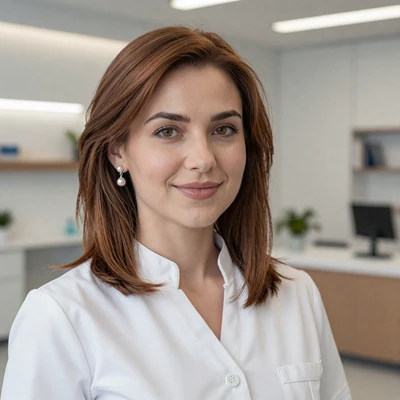 Gergana from Burgas Bulgaria, 32-year-old doctor with auburn hair and professional smile